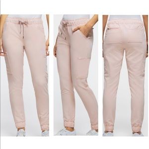 Jaanuu Women's Mesh-Enhanced Jogger Pant Blushing Pink LP